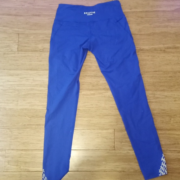 Vibrant Blue Leggings- Size S- Breathe by Body Glove - Picture 3 of 5